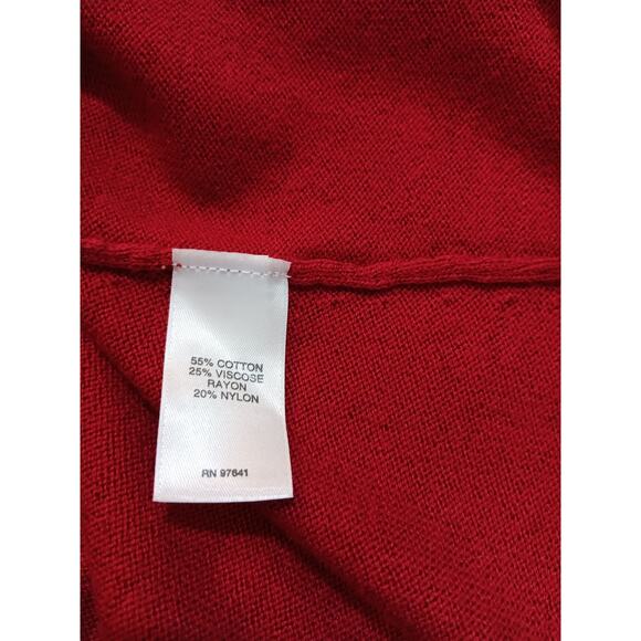 J.JILL Sweater Tunic Top Small Flowy Red Soft Staple Basic Casual Career Travel - Picture 4 of 7